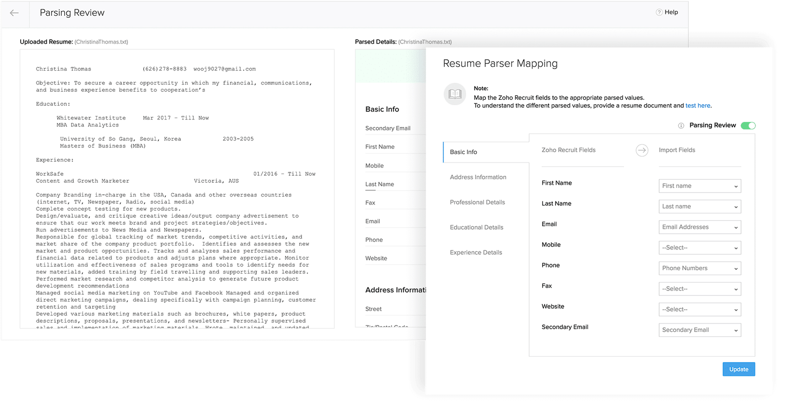 CV Parsing